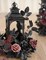 6 Pack 2ft Artificial Flower Garlands Black and Burgundy Wedding Decor